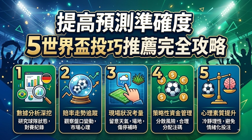 精選 5 大世界盃投注技巧推薦完全攻略